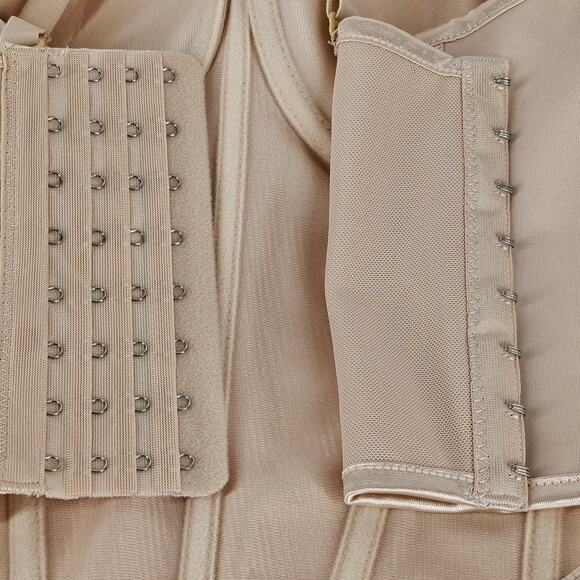 MICAS CURVE WOMEN'S BEIGE NUDE Solid Bustier Corset Top - SIZE X-LARGE (XL) - Picture 5 of 9